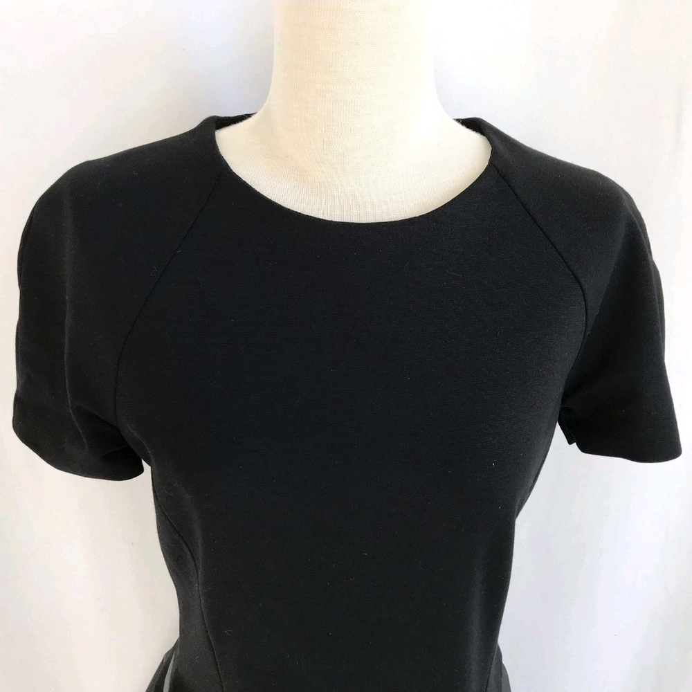 Jil Sander Short Sleeve  Little Black Cocktail Dress Knee Length 34 (Small) - Picture 3 of 9